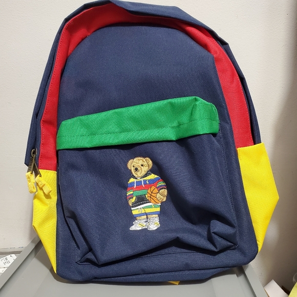 Polo Ralph Lauren Other - Polo Ralph Lauren Polo Bear Canvas Backpack Multicolor NWT